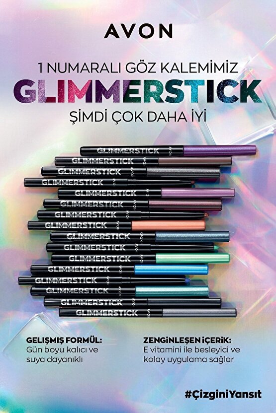 Glimmersticks Pırıltılı Asansörlü Suya Dayanıklı Göz Kalemi Amethyst