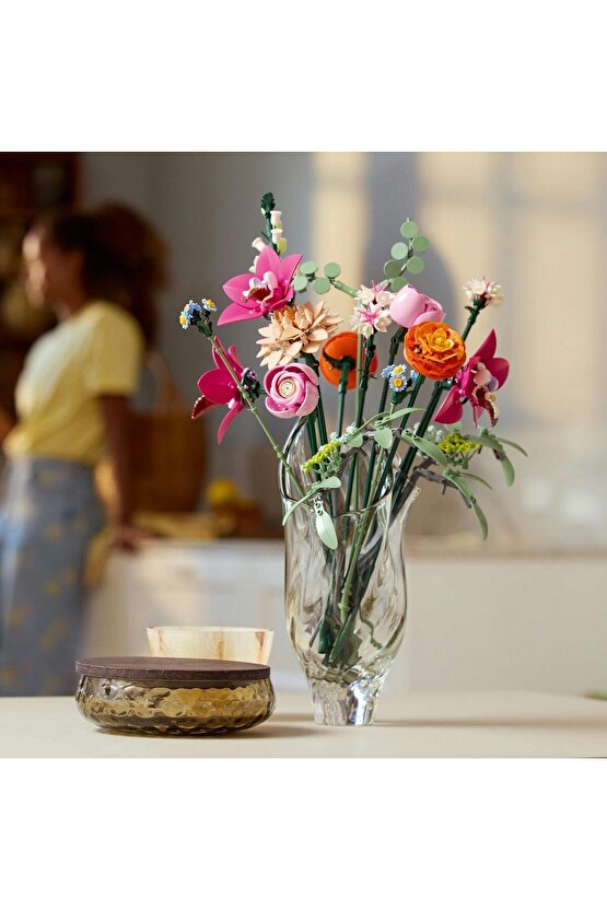® Botanicals Pembe Çiçek Buketi 10342 - 18+ Çiçek Model Yapım Seti (749 Parça)
