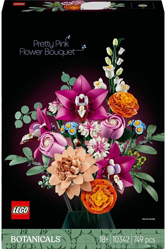 ® Botanicals Pembe Çiçek Buketi 10342 - 18+ Çiçek Model Yapım Seti (749 Parça)