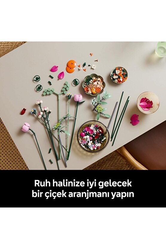 ® Botanicals Pembe Çiçek Buketi 10342 - 18+ Çiçek Model Yapım Seti (749 Parça)