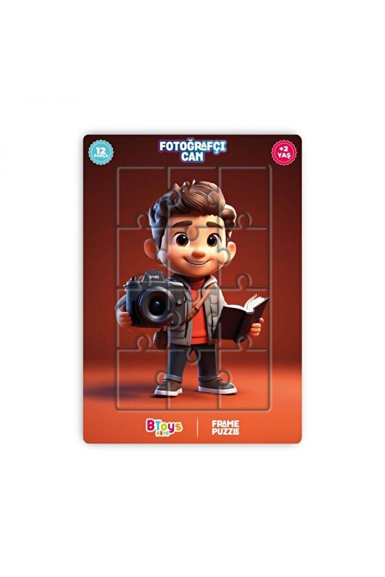 5 Adet Lisanslı 12 Parça Btoys Can Frame Puzzle(5 Adet Puzzle Gönderilecektir.)