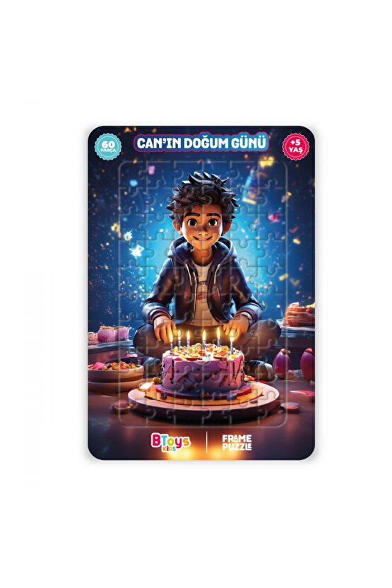 6 Adet Lisanslı 60 Parça Btoys Can Frame Puzzle(6 Adet Puzzle Gönderilecektir.)
