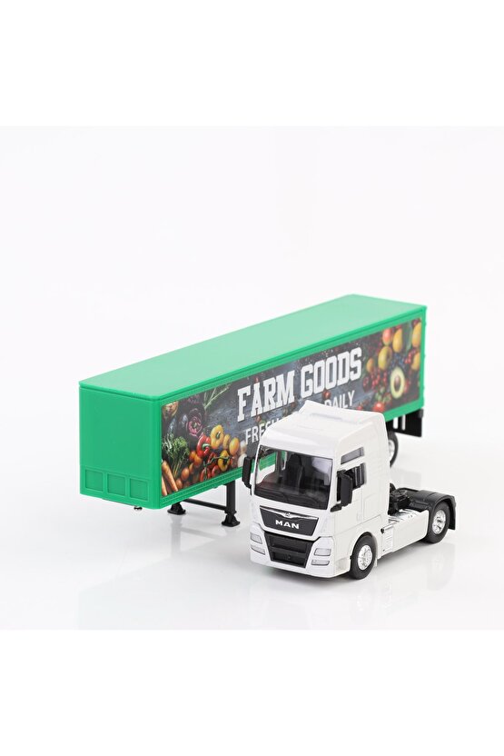 1:64 Ölçek Metal Kafalı Volvo Dorseli Tır