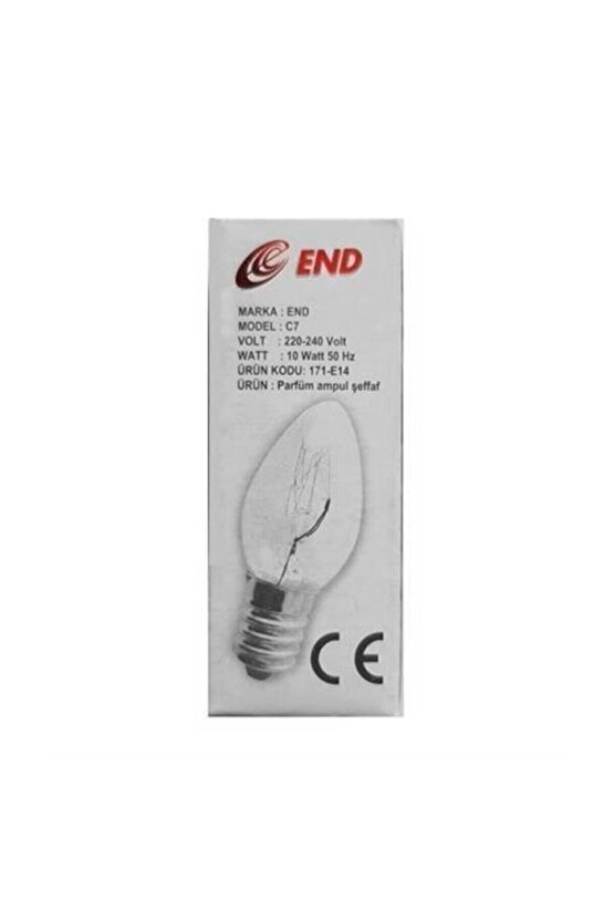 Ampul 10 Watt Gece Lambası Ampulü Tuz Lambası Ampulü E 14 Duy