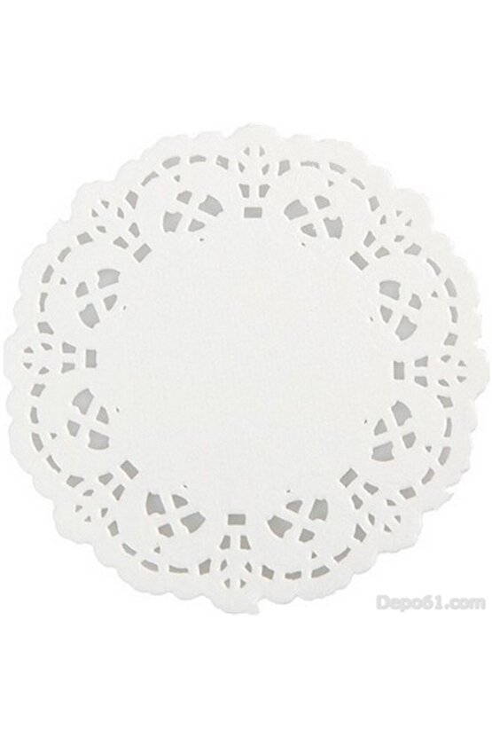 Dantel Kağıt Karton Çay Meşrubat Bardak Altlığı - Beyaz - 9 Cm. - 500 Adetlik Paket