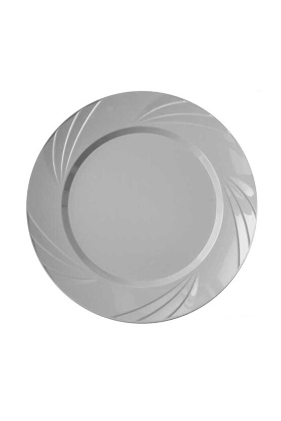 Gümüş Yuvarlak Mika Tabak 26 Cm 6 Adet