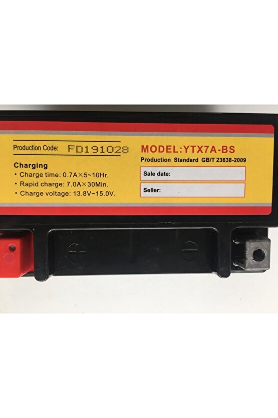 Ytx7a-bs (mf) 12v 7ah Sct Ve Motosikletler İle Uyumlu Akü