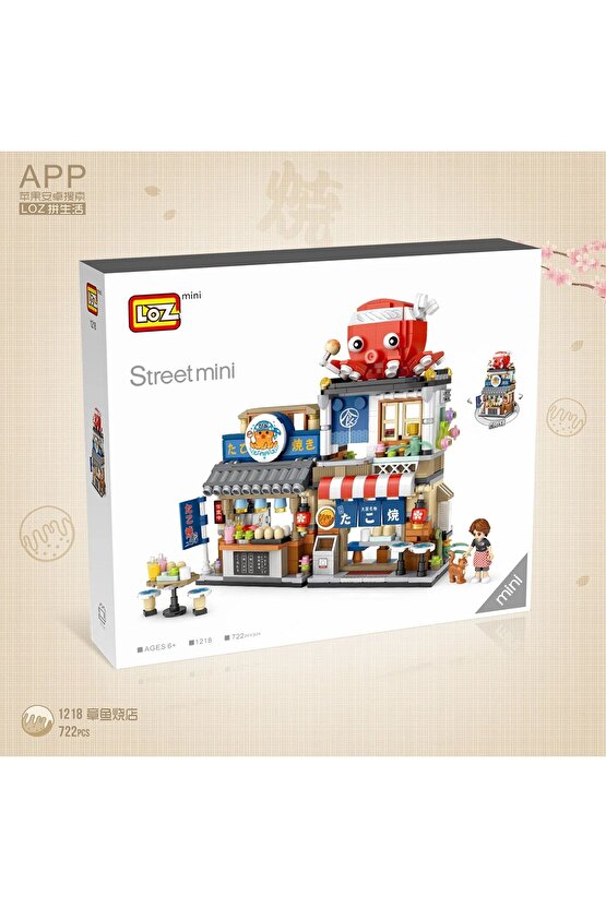 Mikro Blok Tokoyaki Mağazası 722 Parça - Lego Setleri - Loz Mini Lego - Dükkan Lego - Loz Lego - Mik