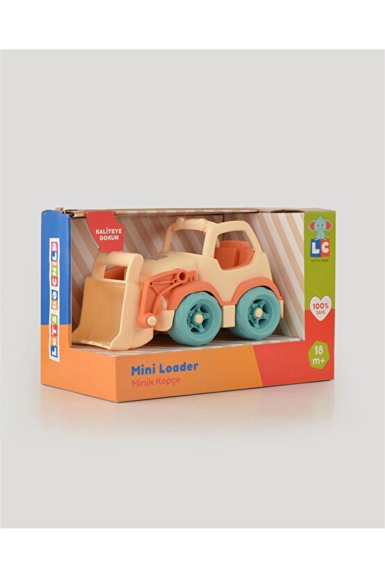 Lüx Bej Minik Kepçe - Plastik Kepçe - Kırılmaz Oyuncak - Kırılmaz Kepçe Dozer - Kepçe Dozer Setleri