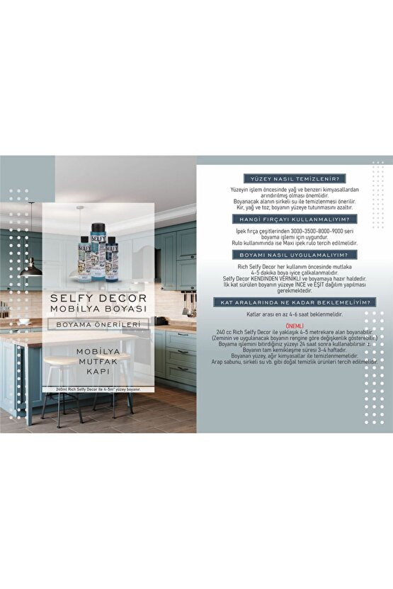 Selfy Decor Vernikli Mobilya Boyası 500 Cc Elizya