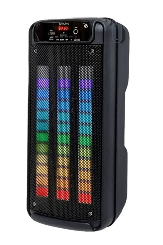 BLUETOOTH HOPARLÖR SD KART USB GİRİŞLİ MİKROFONLU LED IŞIKLI ŞARJLI KABLOSUZ SPEAKER