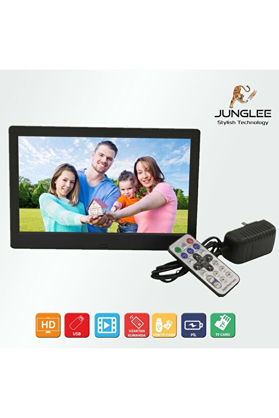 10 Inç Dijital Fotograf Çerçevesi Led Hd Ekran Usbsd Mp3mp4 Çalar Video Oynatma