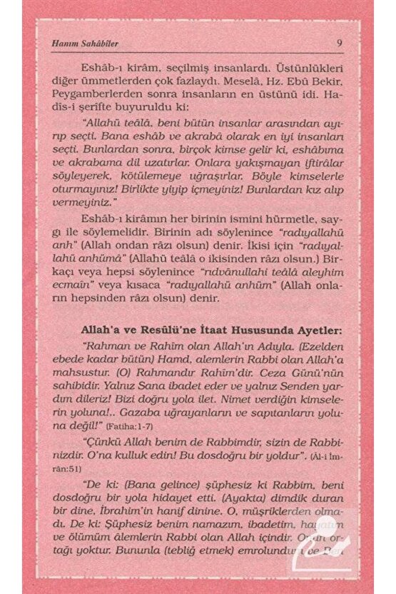 Kadın Şahsiyetler Ve Hanım Sahabiler