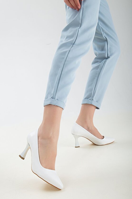 Stiletto 7 Cm Beyaz Cilt