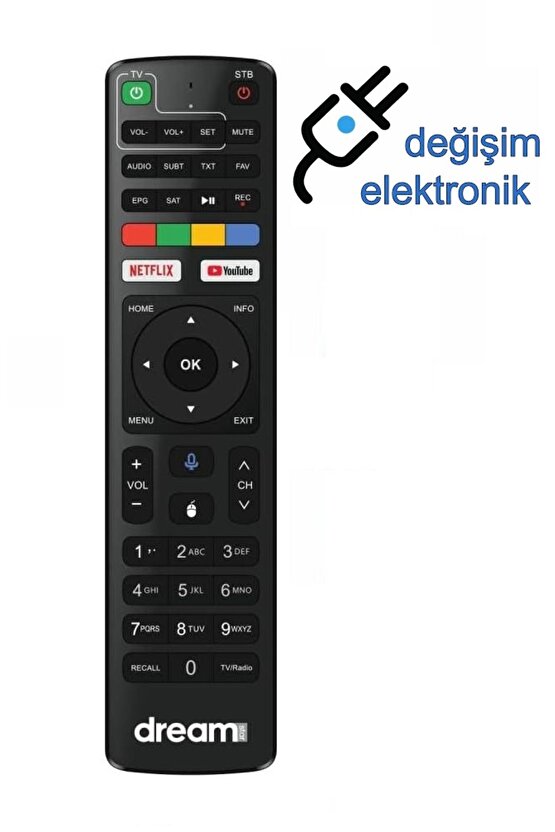 Dreamstar W4 Android Box Kumandası Ses Komutlu