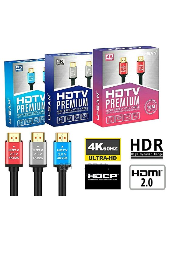 1,5 Metre 4k Hdmi Kablo 2.0V 4kx2K Birbuçuk Metre