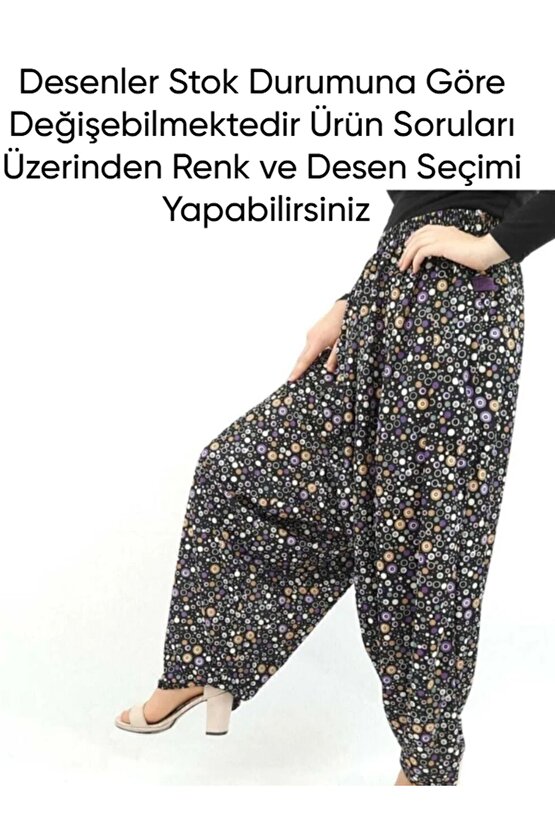Çiçekli Yöresel Jarse Yukarıdan Ağlı Şalvar