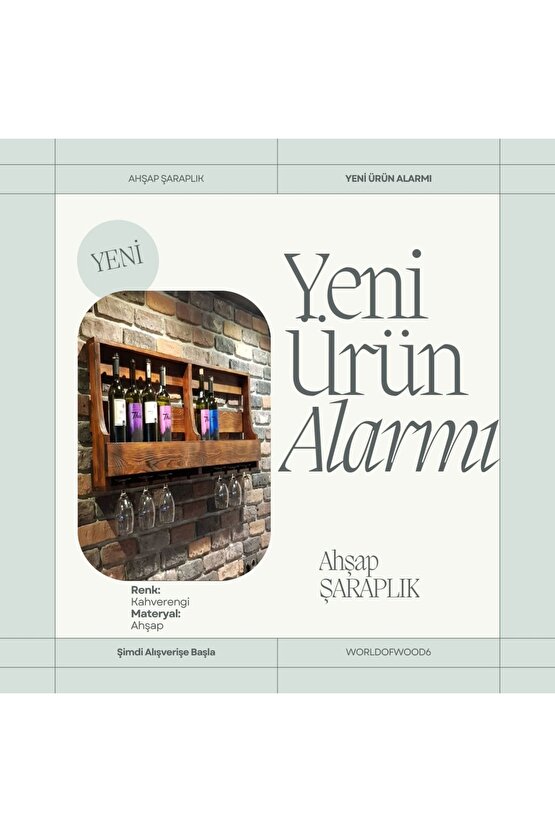 Mahsen Büyük Masif Ahşap Şaraplık