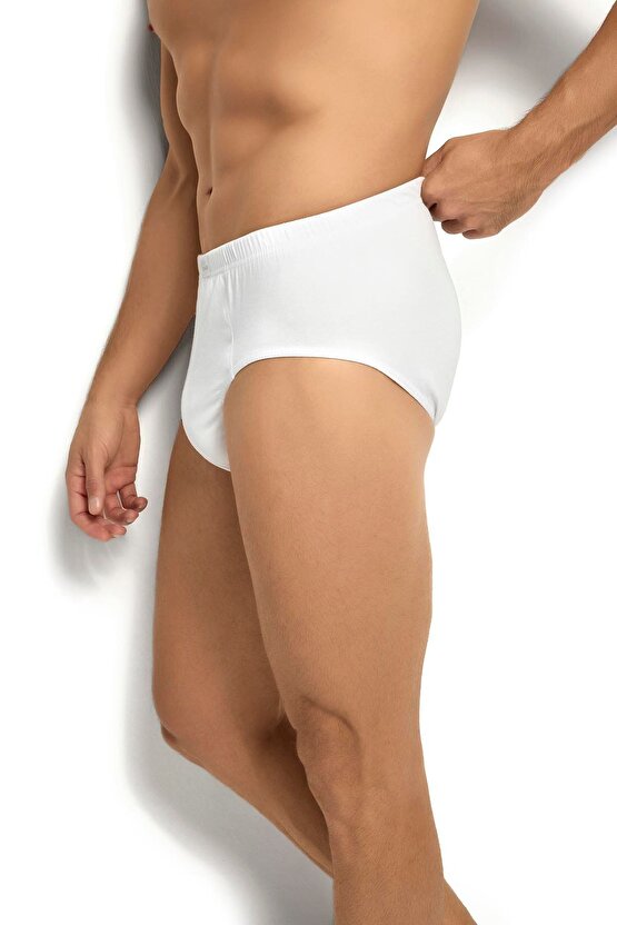 Erkek Beyaz Slip 6lı Külot 107