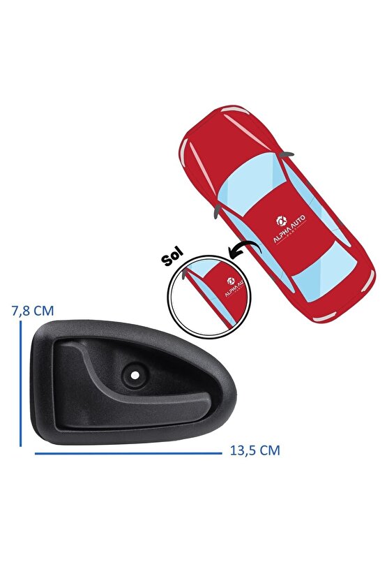 Renault Megane 1, Clio2 için Sağ ve Sol Kapı İç Açma Kolu-ÖN-ARKA-SET