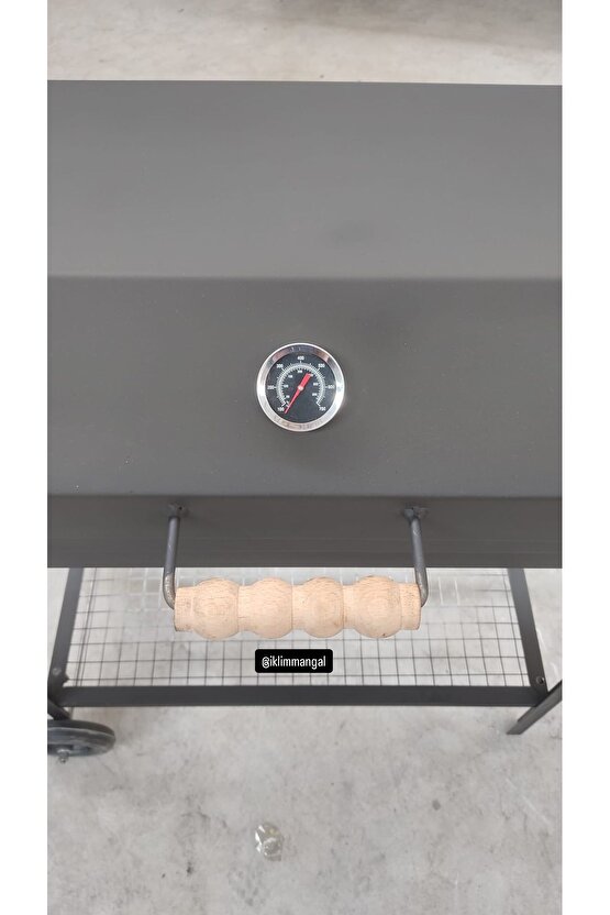 40x70 Demir Kapaklı Barbekü Yazlık Tipi Mangal Grill Oluklu Izgara