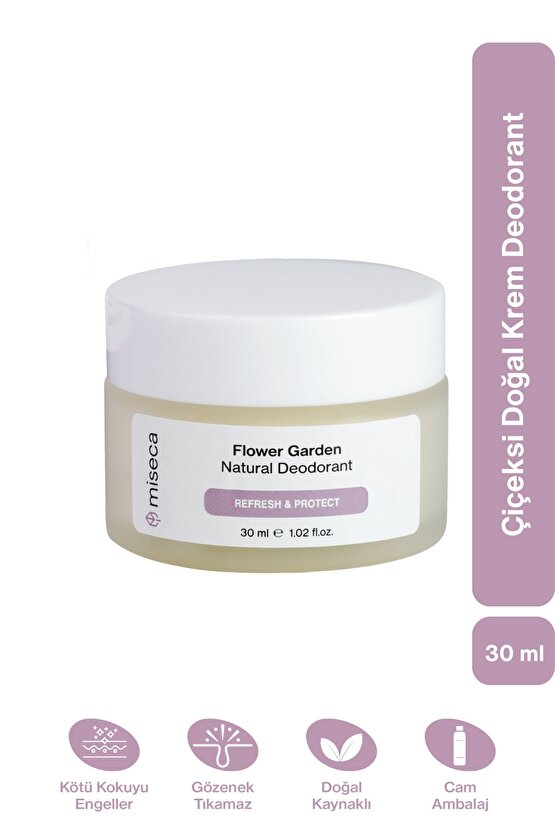 Flower Garden Doğal Krem Deodorant 30 ml | Lavanta Itır Vanilya