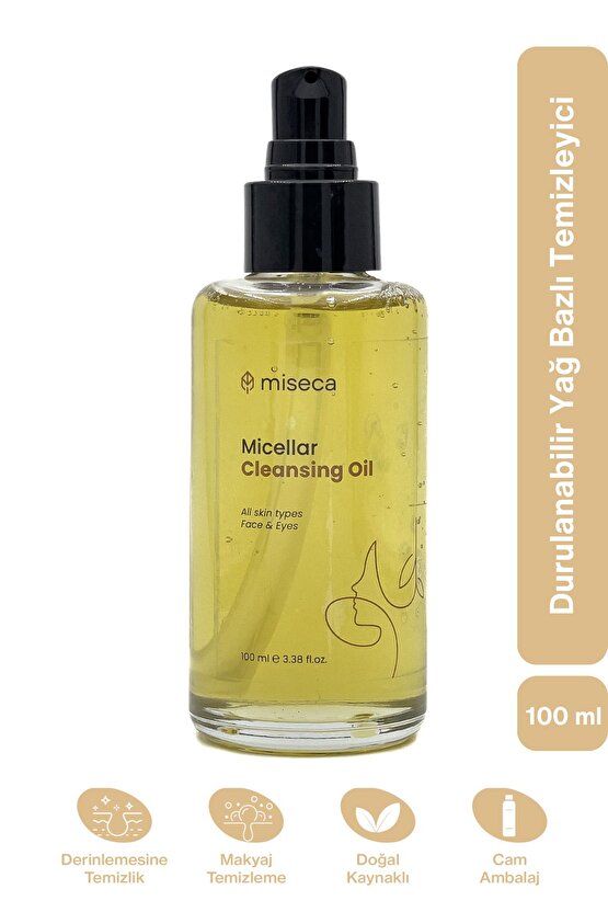 Micellar Durulanabilir Yağ Bazlı Temizleyici 100 ml | Tüm Cilt Tipleri