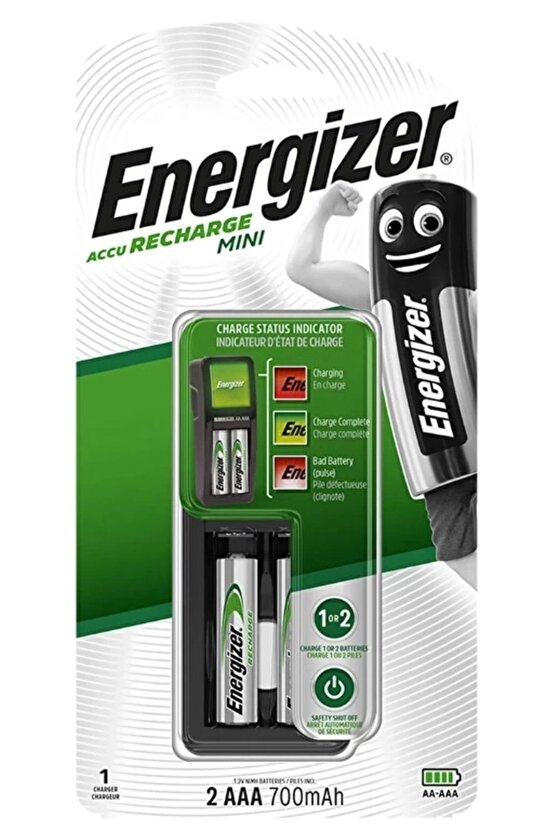 Mini Şarj Cihazı 700 Mah Aaa 2li Şarj Edilebilir Pil