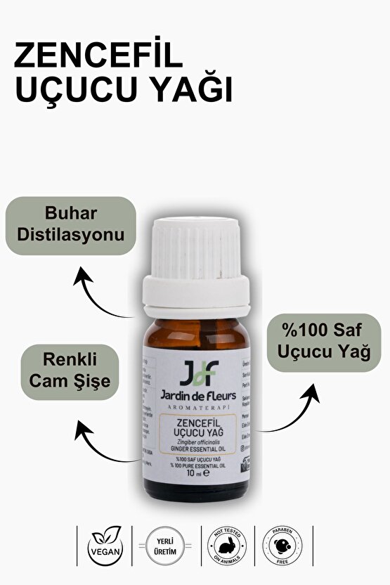 Zencefil (Ginger) Uçucu Yağı - %100 Saf Aromaterapi Yağı