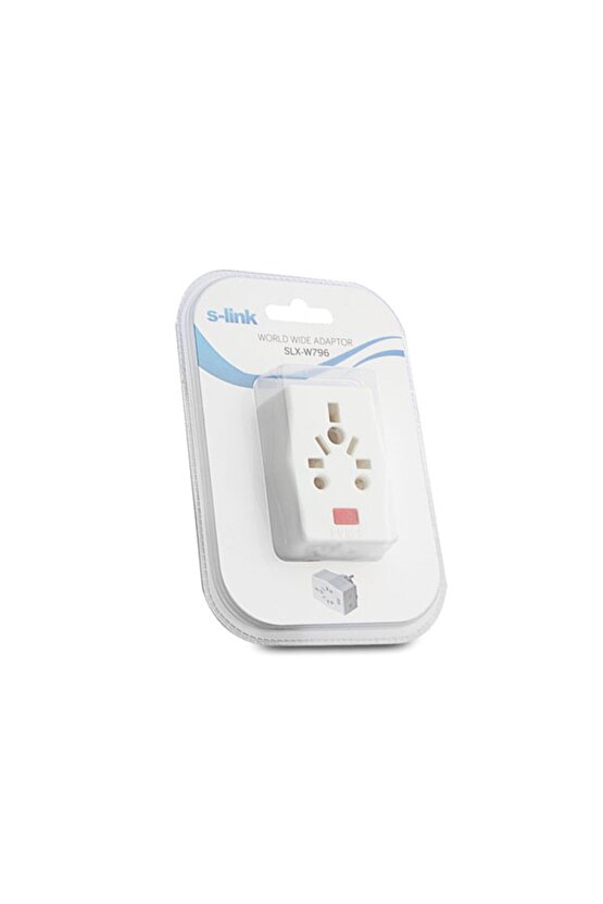 Slx-w796 Universal - Türk Çevirici 2 Port Çoklayıcı Akım Kor. Priz