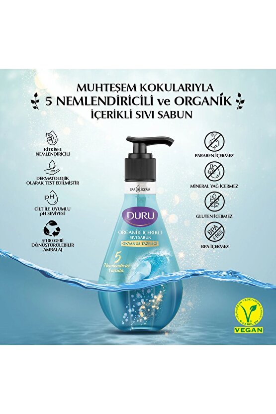 Organik Içerikli Tazeliği Sıvı Sabun 500ml,okyanus