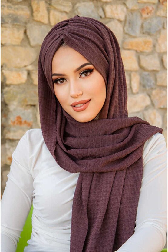Gülkurusu Kelebek Model Büzgülü Bone Şal