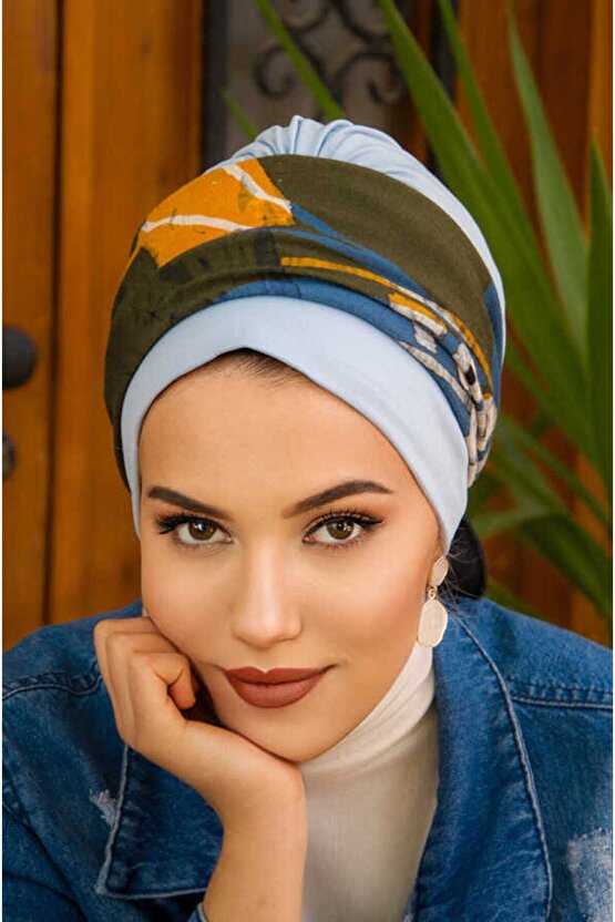 Bebe Mavi İndigo Bantlı Bone