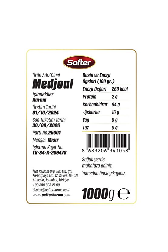 Medjoul Hurma Large, 1 kg