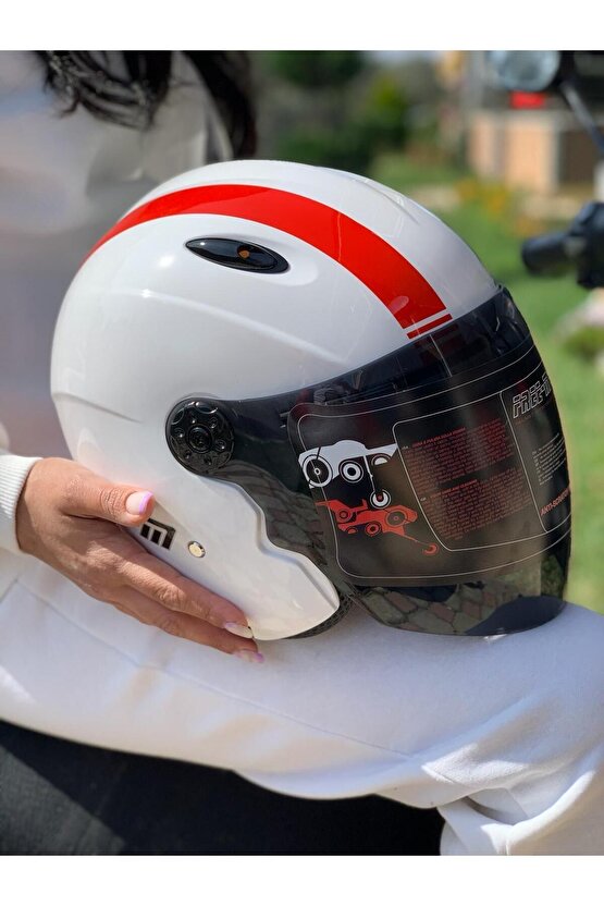 FENOMENFullface Güneş Vizörlü ve Renkli Camlı Kask