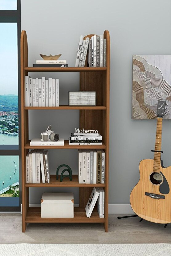Dekoratif 5 Raflı Kitaplık Modern Kitaplık Kütüphane Organizer