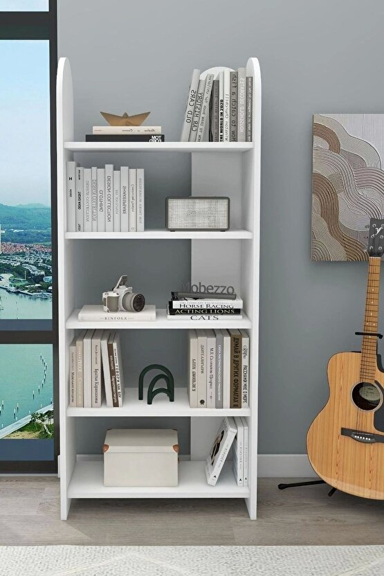 Dekoratif 5 Raflı Kitaplık Modern Kitaplık Kütüphane Organizer