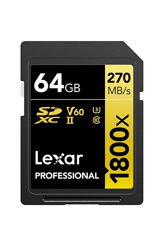64gb Gold Series 1800x Uhs-ıı Sdxc Hafıza Kartı 270mbs Uyumlu