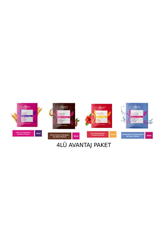 4lü Saç Maskesi Seti 4x50 ml