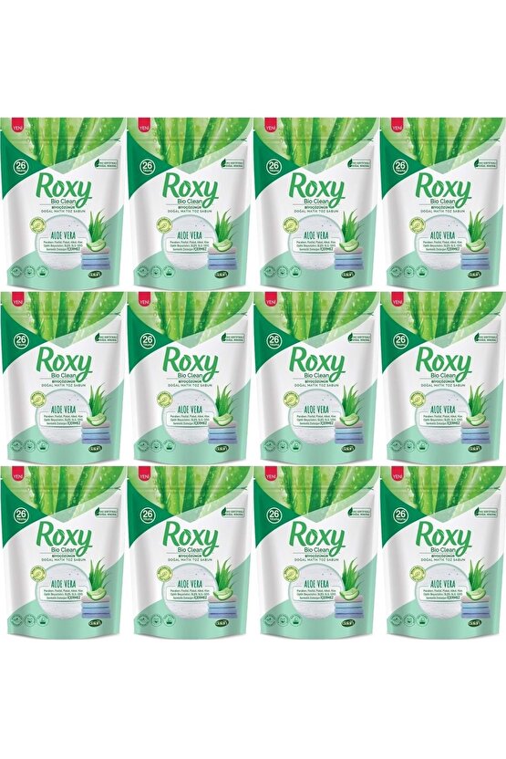 Roxy Bio Clean Matik Sabun Tozu 800gr Aloe Vera (12 Lİ SET) (312 YIKAMA)