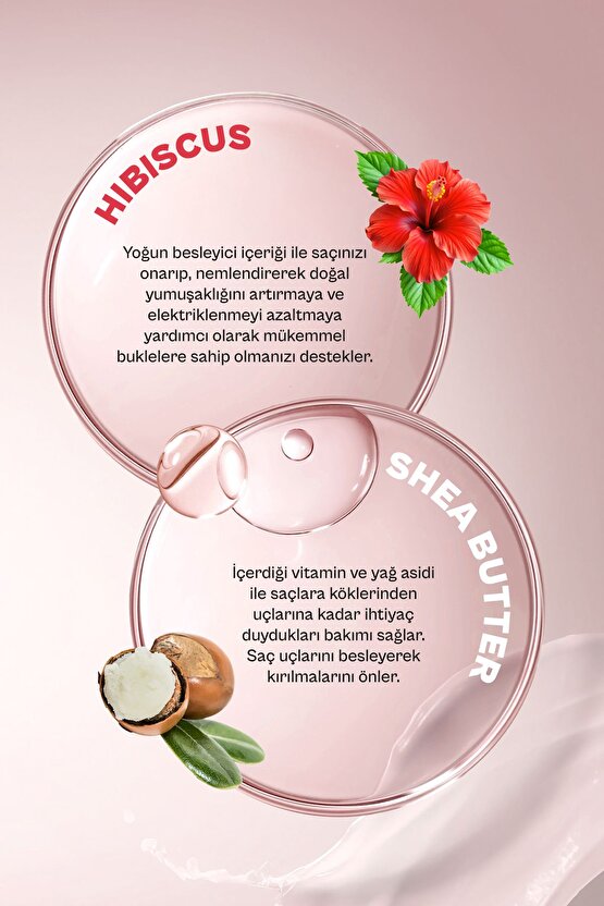 Hibiscus & Shea Butter Kıvırcık ve Dalgalı Saçlara Özel Duş Öncesi Saç Bakım Maskesi-vegan-50ml