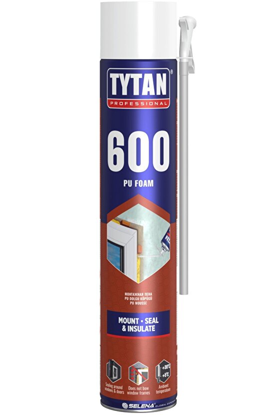 Tytan Polyfix 600Gr Poliüretan Montaj Dolgu Köpüğü Professional Ses Ve Isı Yalıtımı Pipetli Köpük