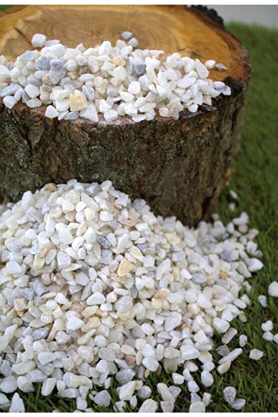Dolomit Taş 2 Kg 0,5-1 Cm Beyaz Renk Dere Taşı Çakıl Taşı Bahçe Süs Taşı Akvaryum Teraryum