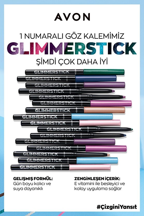 Glimmersticks Pırıltılı Asansörlü Suya Dayanıklı Göz Kalemi Magic Wishes