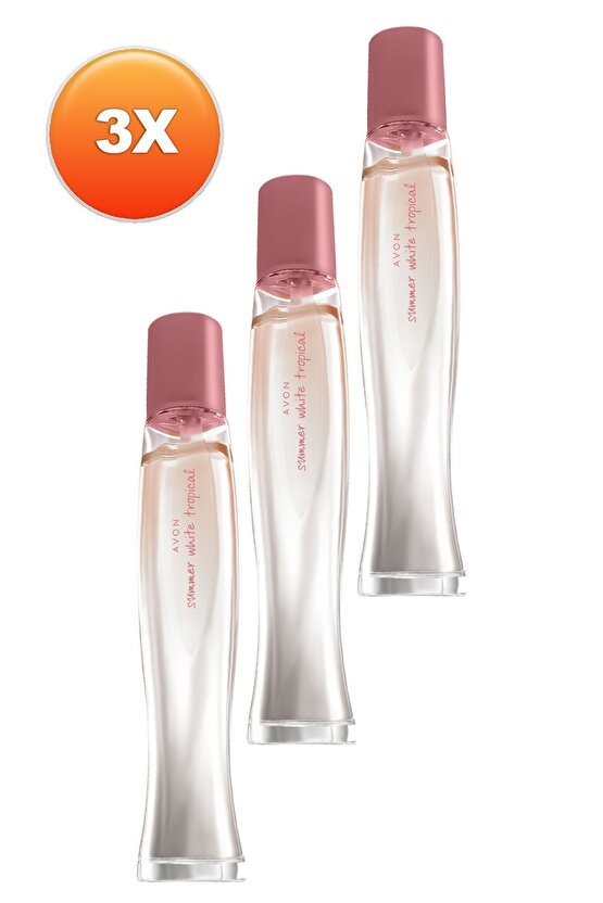 Summer White Tropical Kadın Parfum Edt 50 Ml. Üçlü Set
