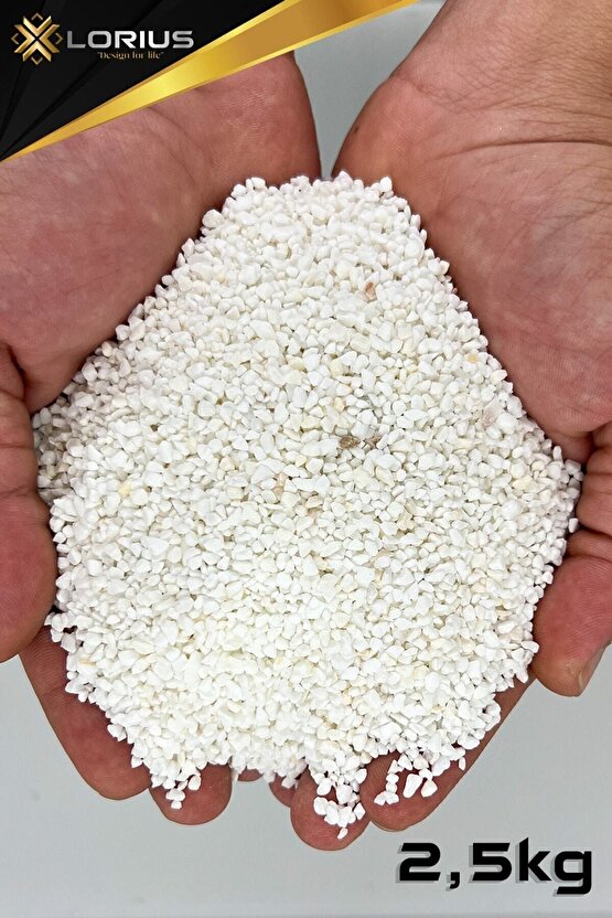 2,5kg Beyaz 1.5-3mm Boyutunda Dolamit Akvaryum Kumu