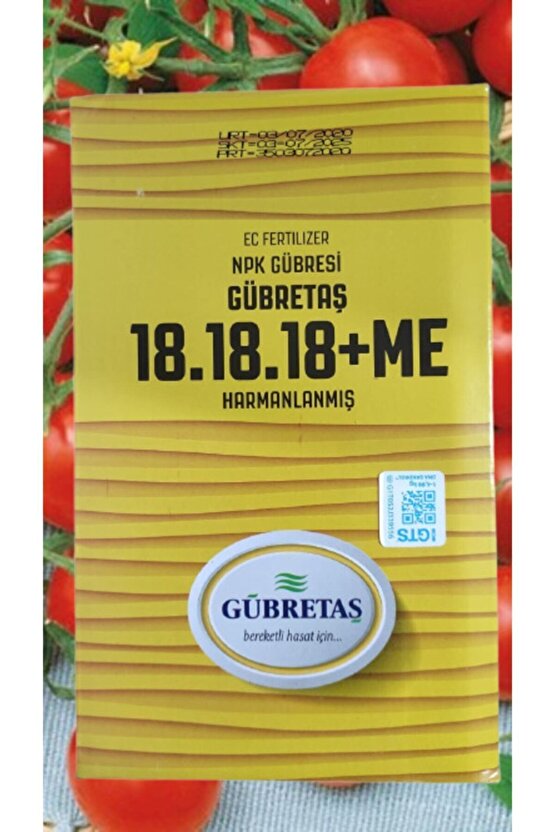 18-18-18 Mikro Elementli Azot Fosfor Potasyum Ağaç Bitki Meyve Sebze Çiçek Npk Gübresi 1 Kg