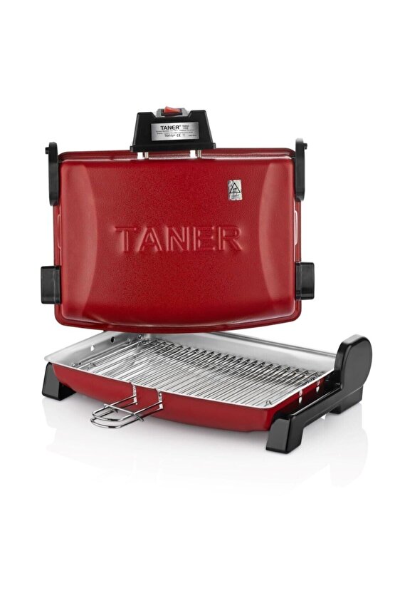 Kebapçı Elektrikli Izgara Mangal Barbekü Çift Telli Büyük Boy Kırmızı Tnrız1705