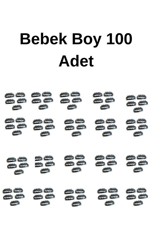 Bebek Boy Çıt Çıt Klipsi Postiş Tokası Bebek Saçsız Toka (2.8 MM )