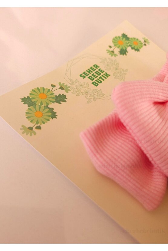 Kız Bebek & Çocuk Fiyonklu Bandana Set - Yumuşak- Esnek